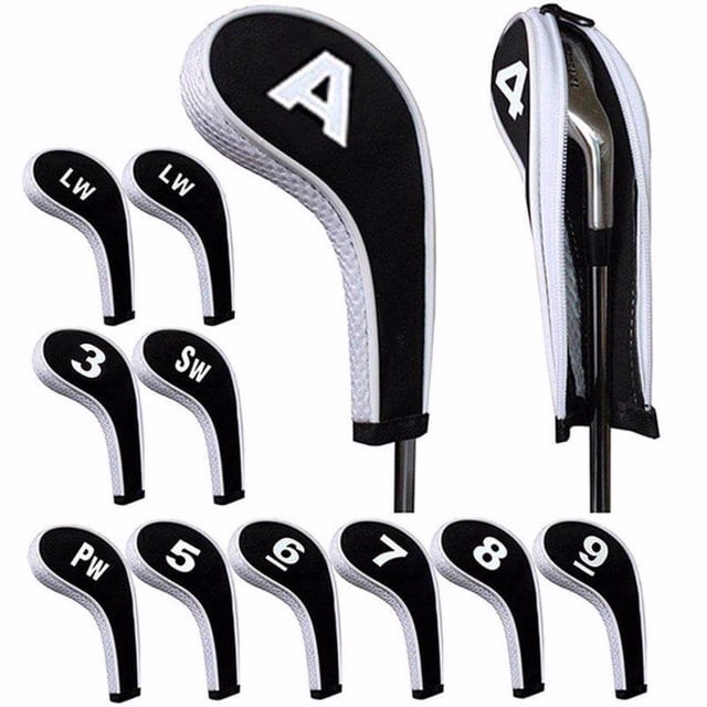 Funda para cabeza de palo Naiovety 12 unids/set Con cremallera fuerte para hierros de Golf