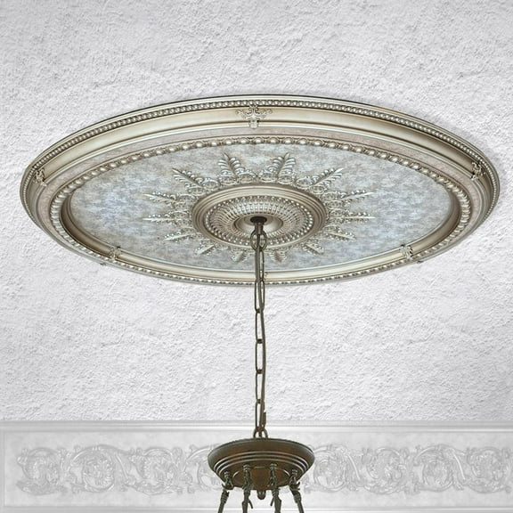 AFD Champagne Large Oval Chandelier Ceiling Medallion 79 inches
