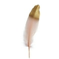 thumbnail image 4 of BalsaCircle 30 Blush 9" Metallic Gold Tip Natural Decorations Goose Feathers, 4 of 5
