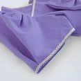 thumbnail image 5 of Afuyipoi Summer Dress for Girls（For 5-16）, Round Neck With Bow Puff Sleeves Solid Color Knee-Length Dress For Girls Purple 7-8 Years, 5 of 5