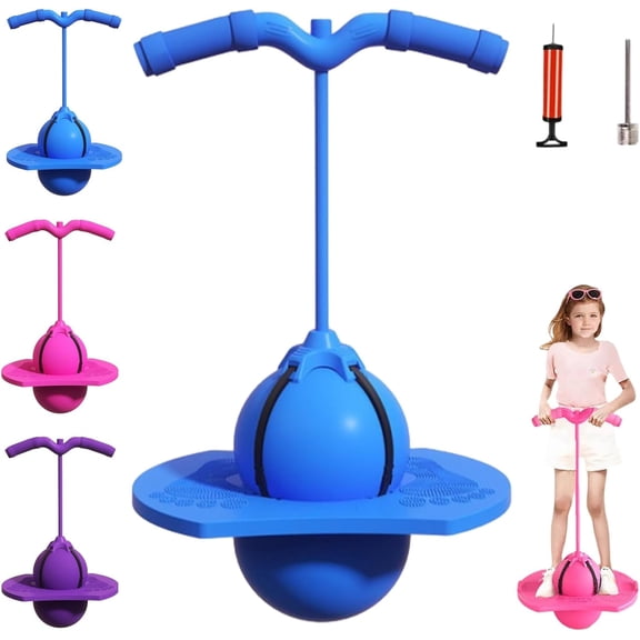 Balance Jumping Ball, Indoor & Outdoor Anti-Slip Balance Board Toy with Handle & Pump, Improve Coordination, Motor Skills and Fitness Training