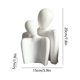 thumbnail image 3 of CaiYueKe Romantic Couple Statue Black and White Figurine Modern Home Decor Sculpture Wedding Anniversary Gift for Bedroom Office Shelf Desktop Decoration Hanging Ornament, 3 of 7