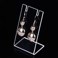 thumbnail image 2 of LJJCSFF 2pcs L Shape Jewelry Display Clear Acrylic Earring Holder Display Stands Single Pair Earring Holders Necklace Display Racks Earring Stud Organizer Holder Hanging, 2 of 7