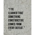 thumbnail image 2 of ArtsyQuotes 12x14 Black Ornate Wood Framed with Double Matting Museum Art Print Titled - Tom Landry Quote: Every Defeat, 2 of 4