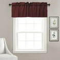 thumbnail image 1 of Vargottom Plain CottonValance, Decorative Window Rod PocketValanceHalf Drape For Kitchen Window 2 Panel,30x36 Inches, Maroon, 1 of 7