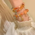 thumbnail image 2 of Exquisite Bracelet Featuring a Little Pumpkin Motif on Golden Silk, 2 of 8