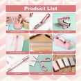 thumbnail image 3 of Pink Desk Accessory Set - 11 Piece Desk Organizer Set with Pen Holder, Stapler & Remover with Staples, Ruler, Dispenser with Tape, Clips, Scissors Pen & Flags, 3 of 8