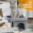 thumbnail image 3 of PAWBEE 33" Cat Tree House, 2 Condos & 2 Sisal Scratching Posts, Sturdy Base for Small & Large Cats, 3 of 9