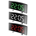 thumbnail image 5 of Modern Curved Digital Alarm Clock Temperature Date Display Nightlight Quiet Operate USB Power, 5 of 8
