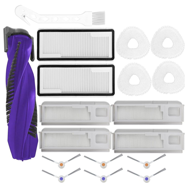 Accesorios de Aspiradora para Freo X Ultra Robot Aspirador Cepillo Lateral Principal Rodillo Filtros Hepa Almohadillas para Fregona Bolsas para Polvo