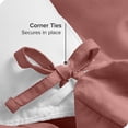 thumbnail image 5 of Bare Home Organic Cotton Duvet Cover Set, 300 Thread Count, Percale Weave, King/Cal King, Dusty Rose, 5 of 5