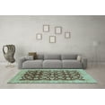 thumbnail image 3 of Ahgly Company Indoor Rectangle Oriental Light Blue Traditional Area Rugs, 4' x 6', 3 of 4