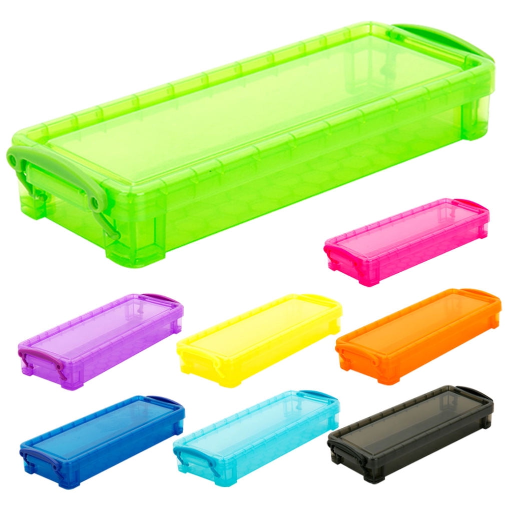 WHAMVOX  8 Pcs Portable Pen Container Color Colorful Stationery Box Travel