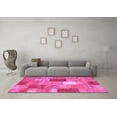 thumbnail image 3 of Ahgly Company Indoor Round Patchwork Pink Transitional Area Rugs, 3' Round, 3 of 4