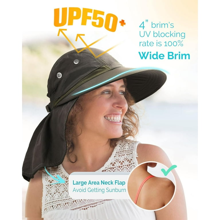 Wide Brim UPF 50+ UV Protection Sun Hats Hiking Fishing Gardening