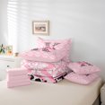 thumbnail image 5 of Homewish Leopard Print Letter Twin Bedding Sets 7-Piece, Ribbon Monogrammed K Bedding Comforter Set, Hippie Mandala Damask Reversible Sheet Sets, Ultra Soft Bedroom Decor, 5 of 7
