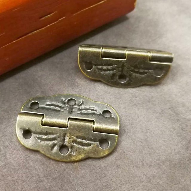 Bisagra de bronce antiguo Bisagra de tres pliegues de 180 grados Bisagra en relieve Bisagra de caja peque?a Bisagra de aleación de bronce antiguo para Diy Craft Peque?o cajón 20pcs LingWen 1327534295733