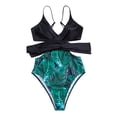 thumbnail image 2 of Lenago Fashi Womens Swimsuits Hollow Out Printing Sexy e Piece Swimsuits Cross Bikini Swimsui Set Swimsuit, 2 of 9