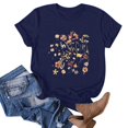 thumbnail image 4 of MAOWAPLG Blouses pour Femmes T-shirt Imprimé à Col Rond à Manches Courtes pour Femmes Haut T-shirt à Manches Courtes à Col Rond/chemise, 4 of 9