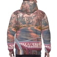thumbnail image 7 of Lsque Vintage Pink Drive View Pattern Casual Men's Hoodie,Hooded Sweatshirt with Kangaroo Pocket,Pullover Hoodie-Large, 7 of 7