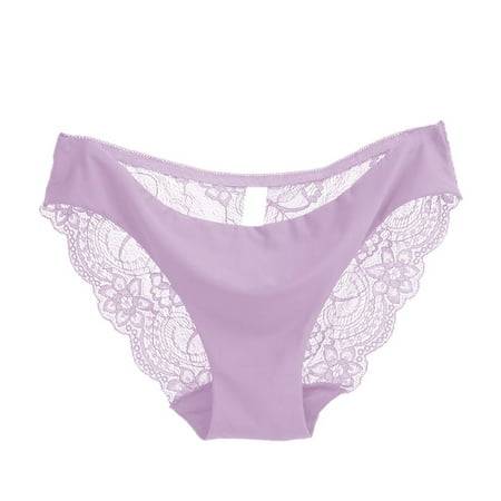 

5pcs Women Sexy Seamless Briefs Transparent Panties Lace Underwear 9 S