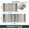 thumbnail image 3 of Boho Moroccan Kitchen Rug and Sets 2 Piece Non Skid Washable mat for Kitchen mats for Floor Farmhouse Black Bohemian Kitchen Decor (Black, One Size), 3 of 6