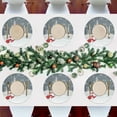 thumbnail image 7 of GZHJMY Christmas Santa Claus Round Placemats Non-Slip Washable Polyester Table Mats Set of 4 Heat Resistant Placemats for Kitchen Dining Table Decoration, 7 of 7