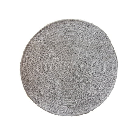 

Baiwo Insulation Mat Flexible Heat-resistant Cotton Flax Home Dining Table Woven Place Mat Kitchen Supplies