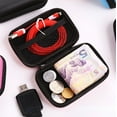 thumbnail image 1 of Hard Earphone Case Eva Leather Headphone Storage Bag Protective Usb Cable Organizer Portable Earbuds Pouch Box, 1 of 5