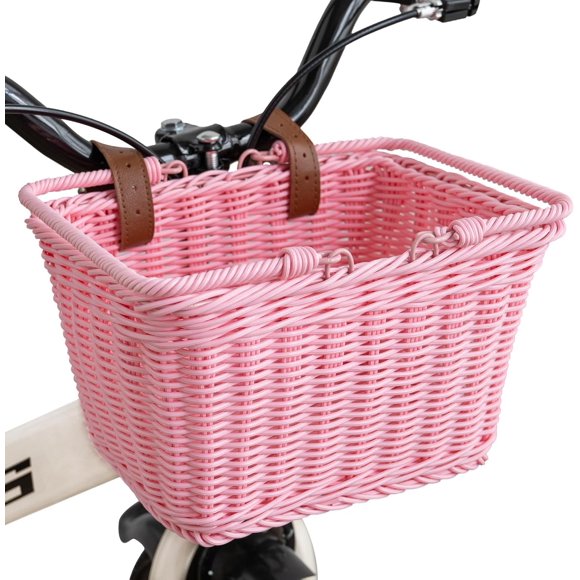 Kids Bike Basket, Front Bicycle Bike Baskets for Kids, Small Wicker Bike Basket for Boys and Girls, Small Wicker Basket for Bike,