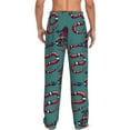 thumbnail image 3 of Xecao Snake And Rose Men's Straight Lounge Pajama Pants: The Ultimate in Comfortable Sleepwear, 3 of 9