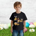 thumbnail image 2 of 6t Boys Shirts , Boys Yellow Shirt , Girls Tops,Easter Holiday Bunny Egg Print Short Sleeve Casual T-Shirt For Toddler And Little Boys Play Outfit, 2 of 3