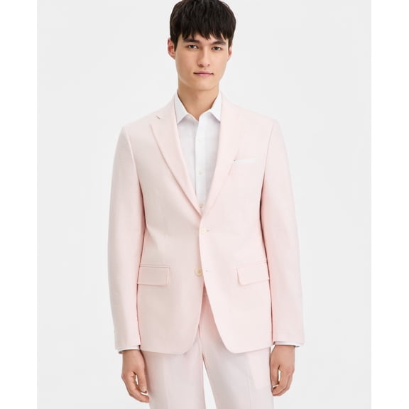 Tommy Hilfiger Mens Modern fit Cotton Sport Coat Blazer 44 S Pink Striped