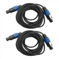 thumbnail image 2 of 2 Pack 25 Ft Male Speakon to Cables, Professional 12 Gauge AWG Audio Cord DJ Speaker Cable Wire with Twist Lock, 2 of 9