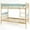 Natural, variant on Costway Twin Over Twin Bunk Bed Solid Wood Bed Frame with Ladder Full-length Guardrails White