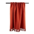 thumbnail image 2 of Red Solid Ribbed Rectangular Cotton Decorative Throw 50" x 60", 2 of 3
