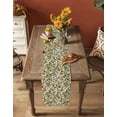 thumbnail image 5 of nqOlkjepod Vintage Orange Green Leaves Table Runner 108 Inches Long Farmhouse Dress Scarves, Farmhouse Botanical Linen Dining Tablerunner for Coffee Table/Kitchen Island/Party Décor, 13" x 108", 5 of 8
