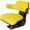 Yellow#5, variant on Universal Tractor Seat with a Drain Hole Replacement Seat Thickly-Padded Seat Durable and Water-Resistant Horizontally Adjustable Black,