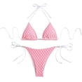 thumbnail image 1 of KIHOUT 2025 Women's Triangle Bikini Floral Printed Bikini Set Two Piece Summer Swimsuit Bathing Suits for Beach Pool Party, 1 of 7