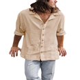 thumbnail image 2 of Casual Button down Tops with Pockets for Men‘s Long Sleeve Shirts, 2 of 7