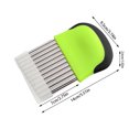 thumbnail image 2 of Boreal Craft Potato Crinkle Cutter Vegetable Crinkle Cutter Stainless Steel French Fries Cutter For Potatoes Carrot French Fries Vegetable Crinkle And Crinkle Cutter Pickle Container for Dining Table, 2 of 3