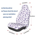 thumbnail image 3 of Wukai Lavender Flowers Full Set Car Seat Covers with Soft Padding Universal Auto Front Seats Protector and Cushion Mat, 3 of 5