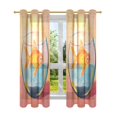 thumbnail image 7 of Yayeee Window Curtains Light Filtering 63"x52" Grommet Panel Pair Home Living Room Decor, Goldfish, 7 of 7