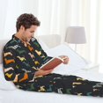 thumbnail image 5 of KLL Plaid Dachshund Sleepwear Mens Flannel Pajamas,Long Cotton Pj Set, 5 of 7