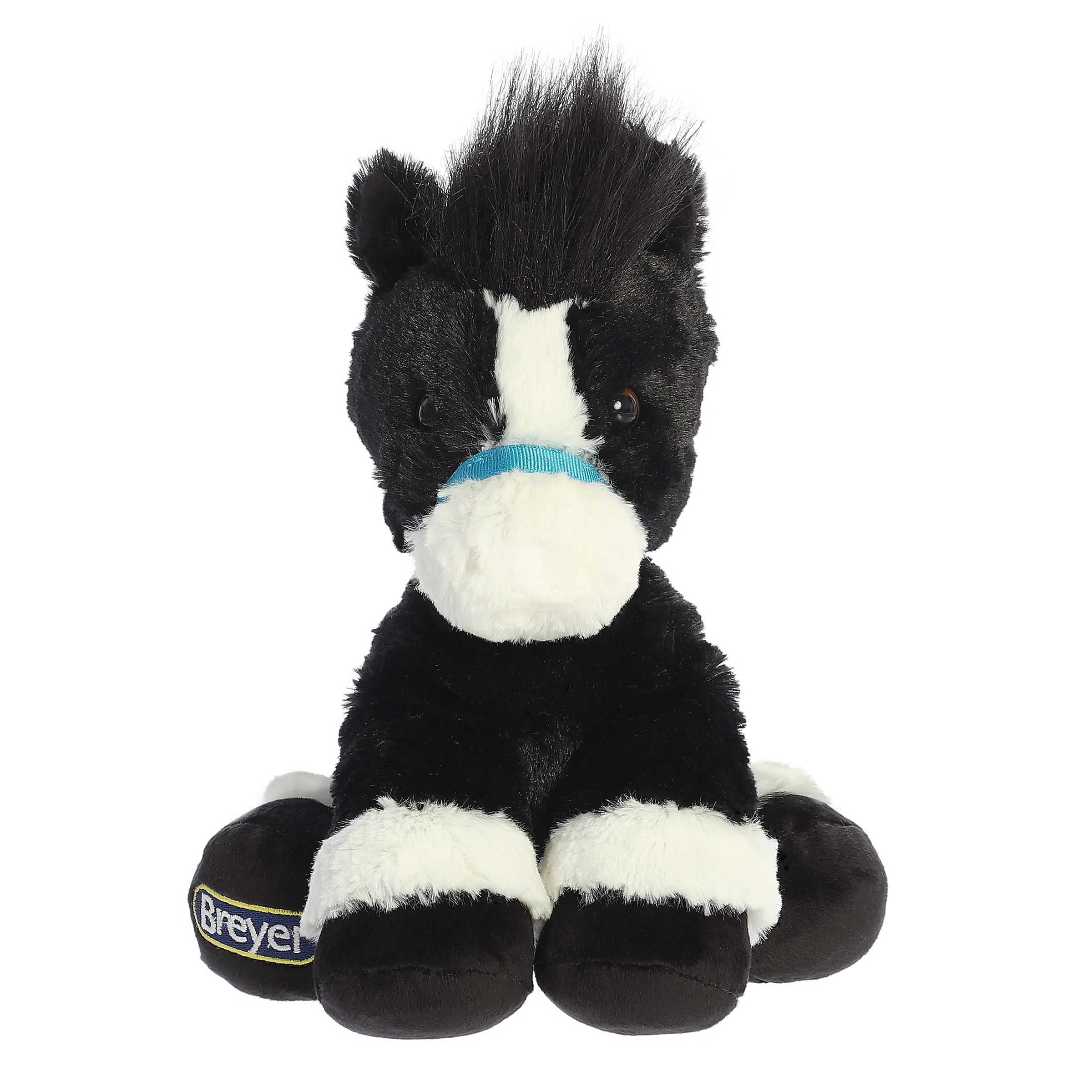 Aurora - Medium Black Breyer - Bridle Buddies - 8.5" Black Horse - Exquisite Stuffed Animal