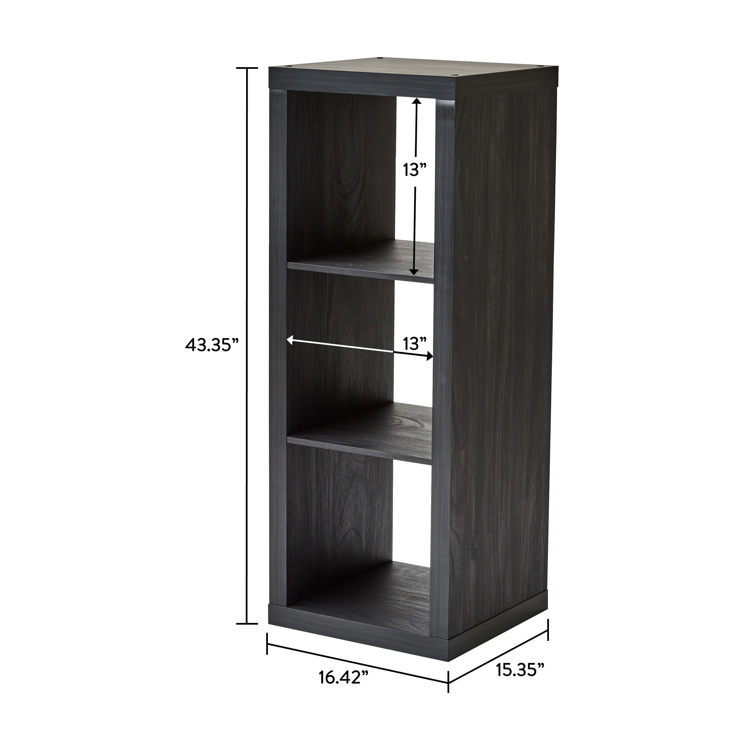 Better Homes & Gardens 3 Cube Storage Organizer, Charcoal