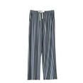 thumbnail image 3 of Nfurl Women's Modal Pajamas Pants Comfy Striped Elastic Waist Pjs Bottoms with Pockets Soft Cozy Wide Leg Lounge Sleep Petite Pant Dark Gray XL, 3 of 7