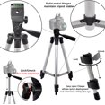 thumbnail image 3 of 50" Inch Aluminum Camera Tripod For Canon, Nikon, Sony, Samsung, Olympus, Panasonic & Pentax Cameras + eCostConnection Microfiber Cloth, 3 of 7
