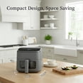 thumbnail image 4 of 4 Qt Air Fryer with Visible Window, 8-in-1 Digital Controls, 1500W, Nonstick Dishwasher-Safe Basket, 60-Min Timer, Grey, 4 of 7