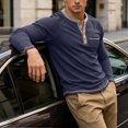 thumbnail image 5 of Akiihool Men's Graphic Tees Men's T-Shirts Long Sleeve Crew Neck T Shirts Casual Classic Basic Tee Shirts Navy,S, 5 of 6
